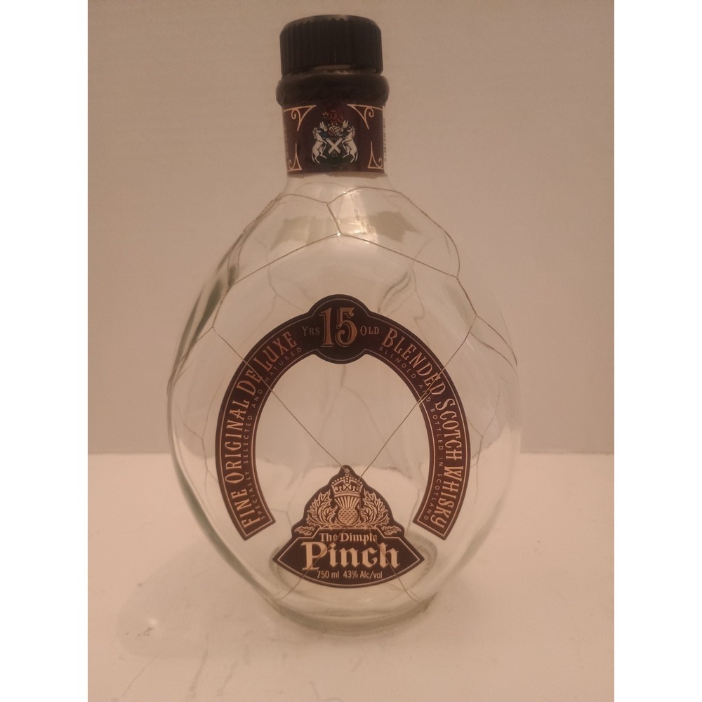 The Dimple Pinch Empty Bottle Caged 15 Yr Blended Scotch Whisky 750ml Scotland
